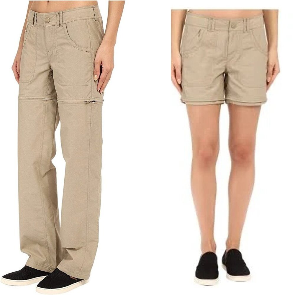 THE NORTH FACE Horizon Convertible Pants Beige NEW NWOT Size 4